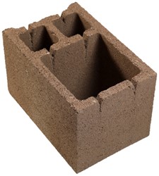 Betonski kut BETON BEDNJA crveni - 38x23,8x25 cm