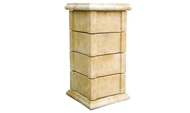 Stup za slavinu SEMMELROCK Bradstone žuto sivo prošarana - 35x35x85 cm