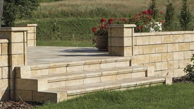 Stepenice SEMMELROCK Bradstone Travero blok stepenica pješčano žuta - 40x35x15 cm