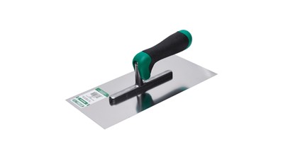 Gleter inox ravna, gumena drška STALCO – 280x130 mm