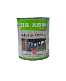 Debeloslojni transparentni premaz (boja) za drvo JUBIN Lasur UV premium bijeli - 0,75 L