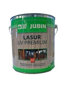 Debeloslojni transparentni premaz (boja) za drvo JUBIN Lasur UV premium mahagonij - 2,5 L