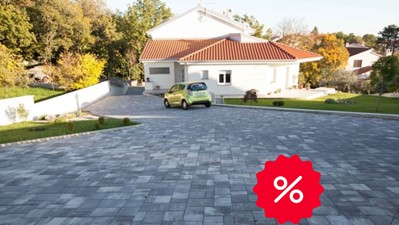 Opločnik SEMMELROCK Rettango kombinirana forma sivo bijelo crna prošarana - 6 cm